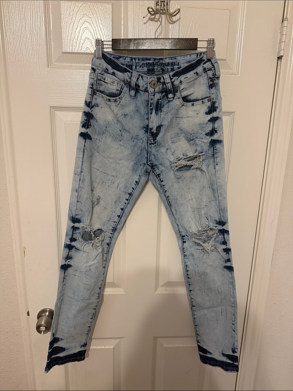 Rue21 Light Blue Tie-Dye Skinny Jeans
